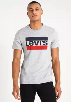 Футболка с принтом Levi's, серый