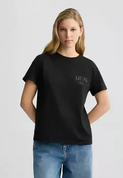 Футболка с принтом LIU JO, черный