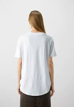 Футболка с принтом Logo Boyfriend Tee GAP, новая кремово-белая