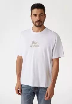 Футболка с принтом LOGO Guess, белый