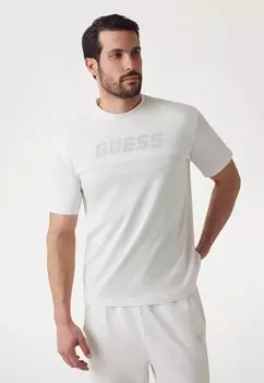 Футболка с принтом LOGO Guess, белый