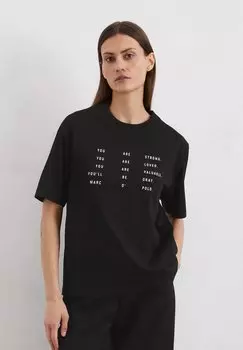 Футболка с принтом LOGO Marc O'Polo, черный