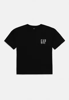 Футболка с принтом LOGO TEE BOYS GAP, черный