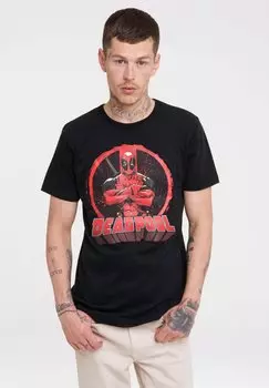 Футболка с принтом LOGOSHIRT, черный