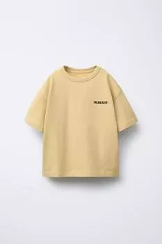 Футболка с принтом логотипа ZARA, золотой