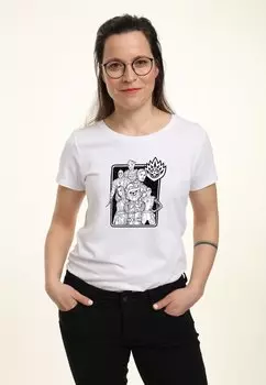 Футболка с принтом Marvel, белый