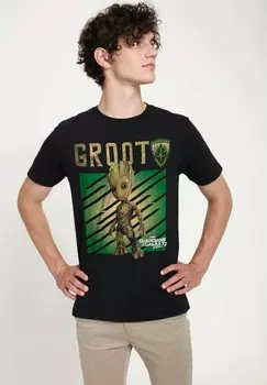 Футболка с принтом MARVEL GROOT TREE UNISEX Marvel, черный