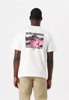 Футболка с принтом MIDDLE POINT TEE Dickies, белый