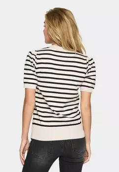 Футболка с принтом MILA STRIPED Saint Tropez, бежевый