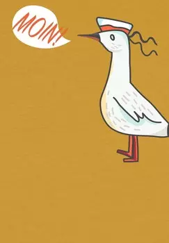 Футболка с принтом MOIN SEAGULL watapparel, горчично-желтый