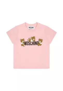 Футболка с принтом MOSCHINO, фуксия