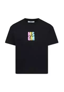 Футболка с принтом MSGM, черный