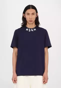 Футболка с принтом MSGM, синий
