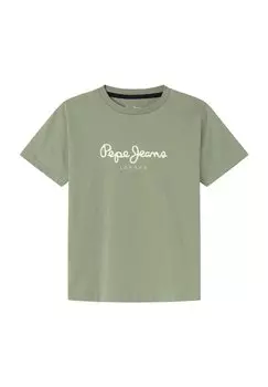Футболка с принтом NEW ART Pepe Jeans, зеленый