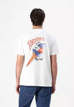 Футболка с принтом NOVELTY TEE Tommy Jeans, молочный
