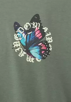 Футболка с принтом ONSKEANE TEE Only & Sons, серый