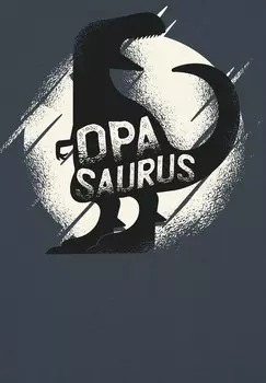 Футболка с принтом OPASAURUS watapparel, антрацит