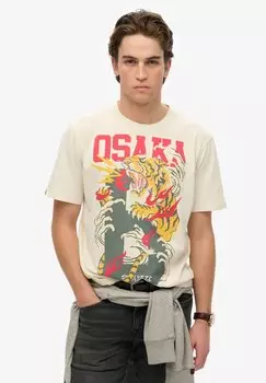 Футболка с принтом OSAKA Superdry, белый