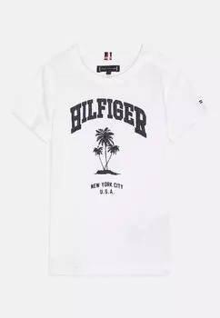 Футболка с принтом PALM PRINT TEE UNISEX Tommy Hilfiger, белый