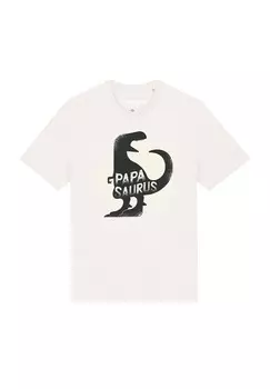 Футболка с принтом PAPASAURUS watapparel, белый