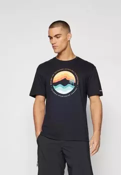 Футболка с принтом PATH LAKE GRAPHIC TEE Columbia, черный