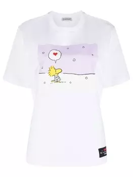 Футболка с принтом Peanuts Moncler, белый