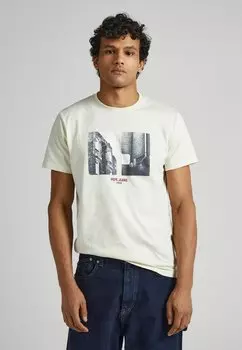 Футболка с принтом Pepe Jeans, молочный