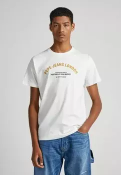 Футболка с принтом Pepe Jeans, молочный
