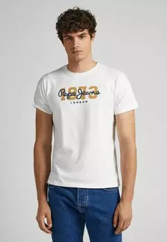 Футболка с принтом Pepe Jeans, молочный