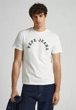 Футболка с принтом Pepe Jeans, молочный