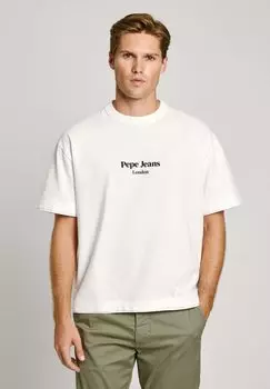 Футболка с принтом Pepe Jeans, молочный