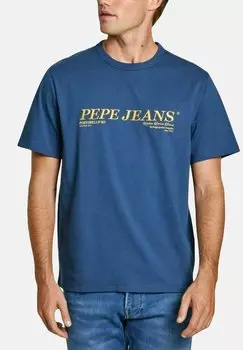 Футболка с принтом Pepe Jeans, синий