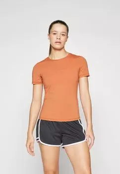 Футболка с принтом PERFORMANCE CREWNECK BACK CUT Champion, медный