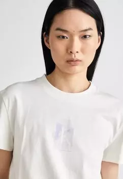 Футболка с принтом Plus Diffused Regular Tee Calvin Klein, кремовый
