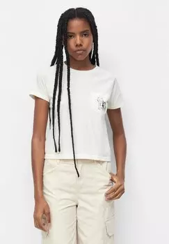 Футболка с принтом PULL&BEAR, бежевый