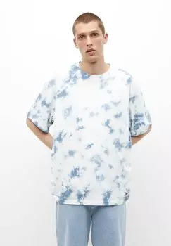 Футболка с принтом PULL&BEAR, синий