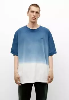 Футболка с принтом PULL&BEAR, синий