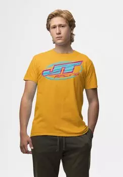 Футболка с принтом RACING AND LOGO Henry Tiger, горчичный