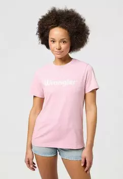 Футболка с принтом REGULAR Wrangler, розовый