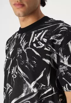Футболка с принтом RELAXED TEE Karl Lagerfeld Jeans, серый