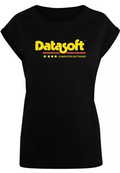 Футболка с принтом RETRO GAMING DATASOFT LOGO F4NT4STIC, черный