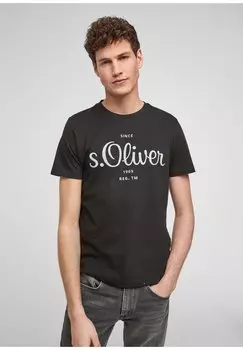 Футболка с принтом s.Oliver, черный