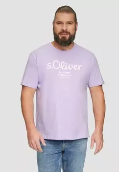 Футболка с принтом s.Oliver, фиолетовый