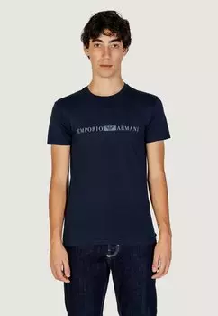 Футболка с принтом SHORT SLEEVE Emporio Armani, синий