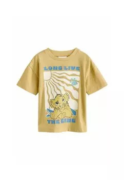 Футболка с принтом SIMBA LION KING SHORT SLEEVE - REGULAR FIT Next, бежевый