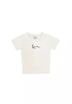 Футболка с принтом SMALL SIGNATURE ESSENTIAL Karl Kani, цвет off white