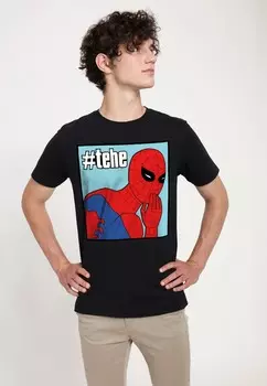 Футболка с принтом SPIDER-MAN CLASSIC TEEHEE Marvel, черный
