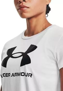 Футболка с принтом SPORTSTYE Under Armour, белый