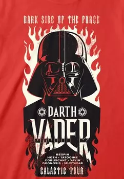 Футболка с принтом STAR WARS VADER FLAMES Henry Tiger, красный