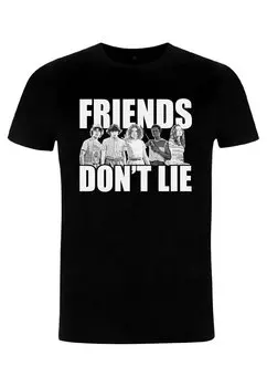 Футболка с принтом Stranger Things Cast Friends Don'T Lie Henry Tiger, черный